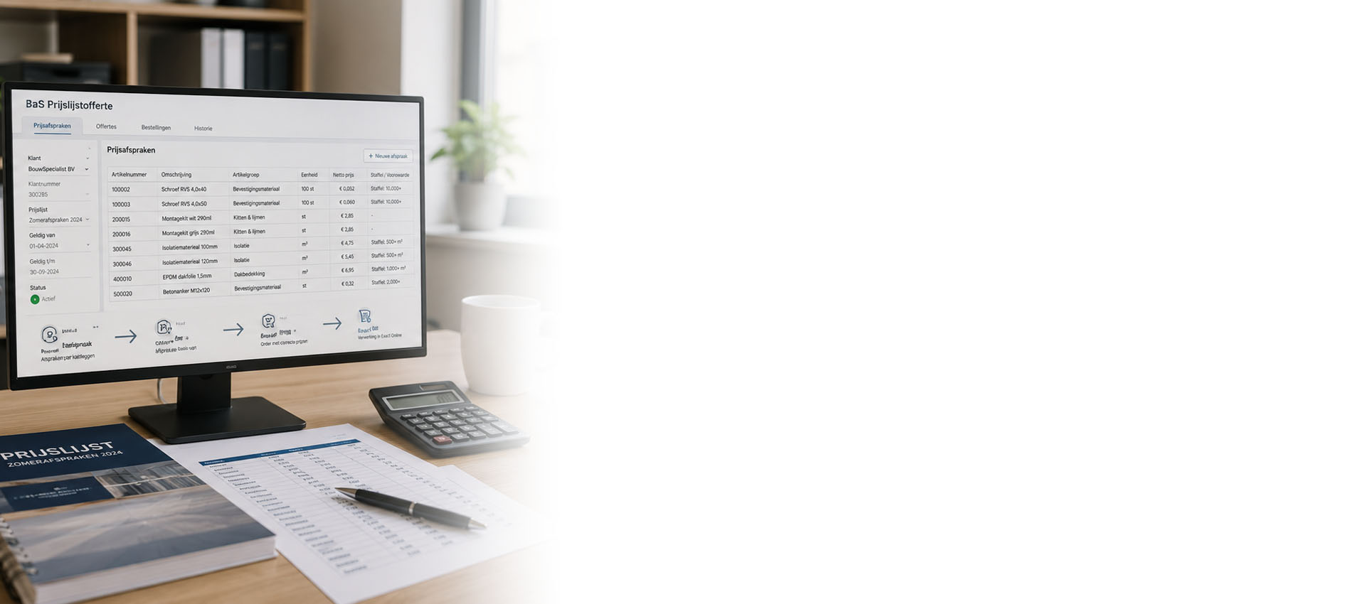 Prijslijsten en klantafspraken gekoppeld met Exact Online