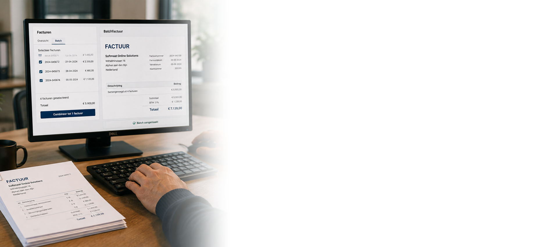Verzamelfacturen in batch verwerken in Exact Online